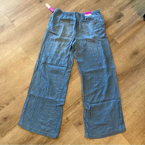 Merona Oversized Wide Leg chambray Pants NWT - Picture 8 of 12